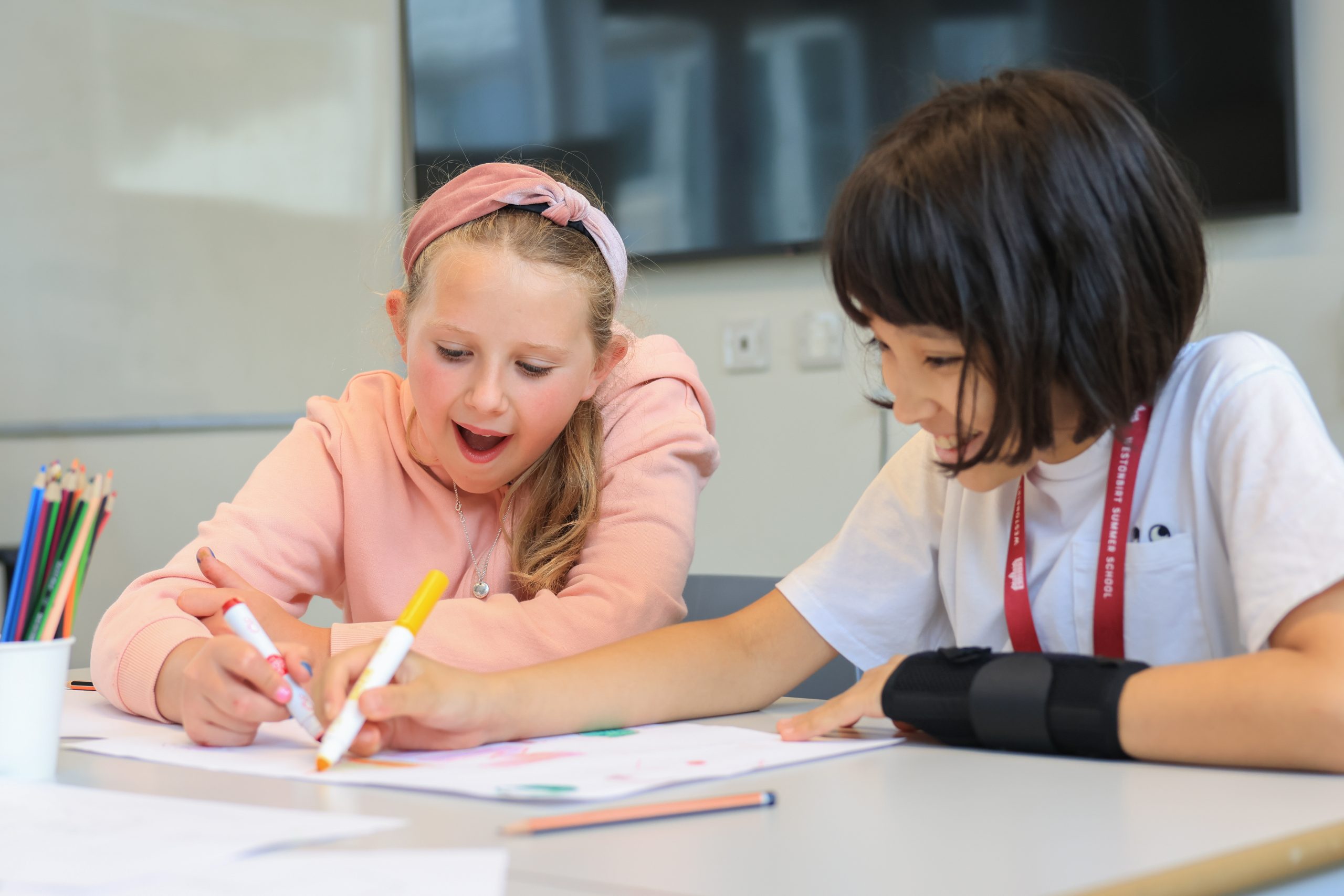 International Summer School pupils enjoying an activity