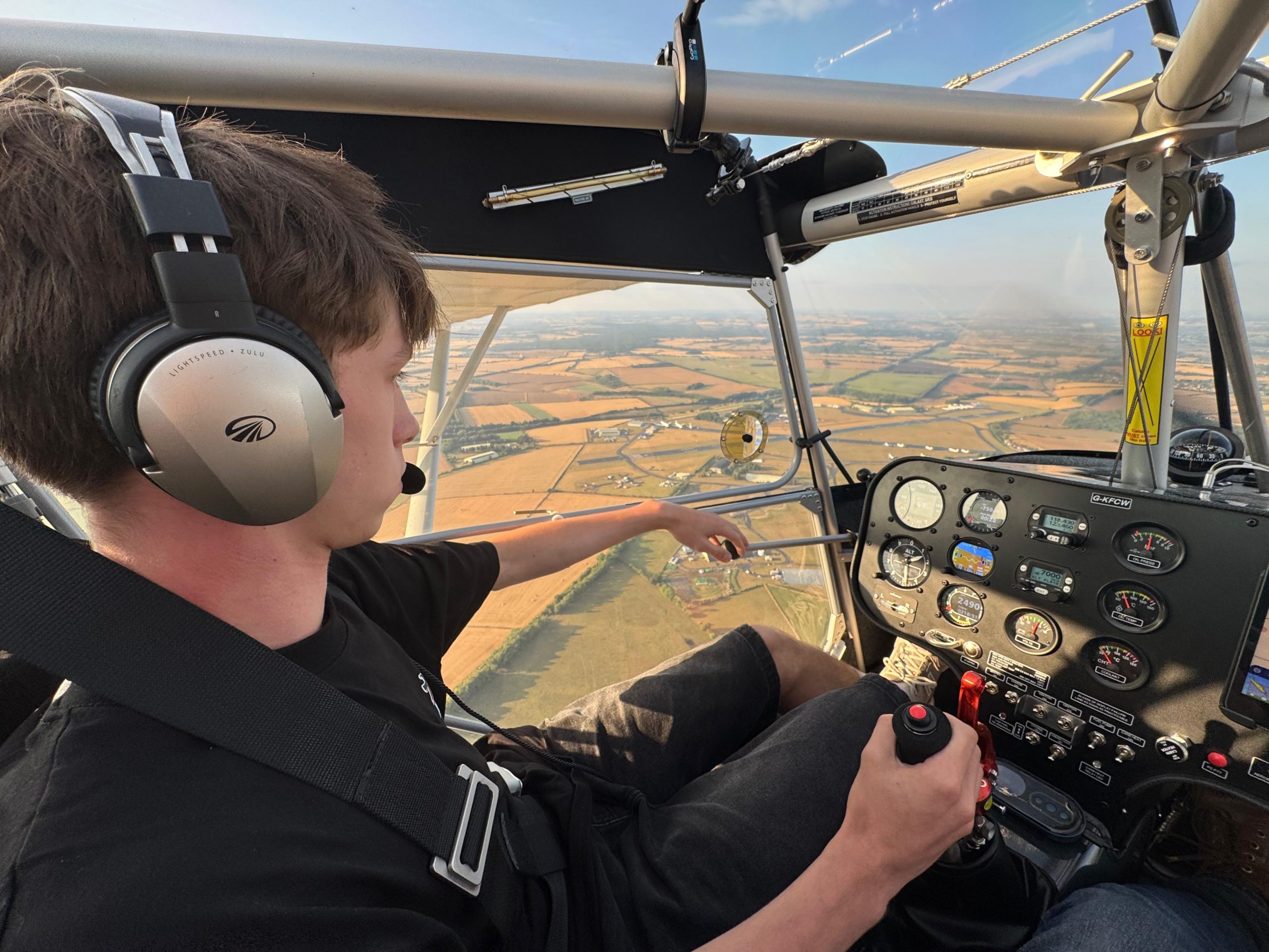 Summer School pupil learning to fly