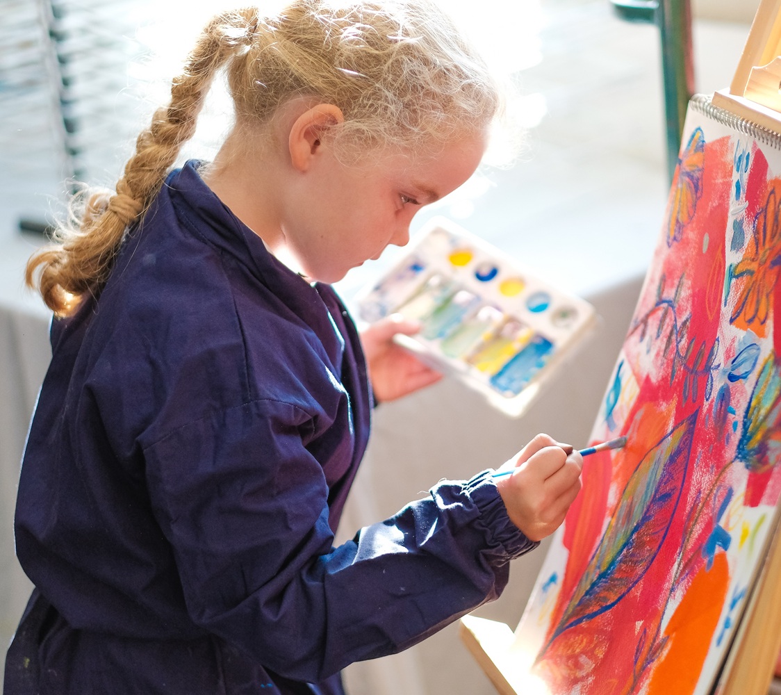An art lesson at Westonbirt Prep School