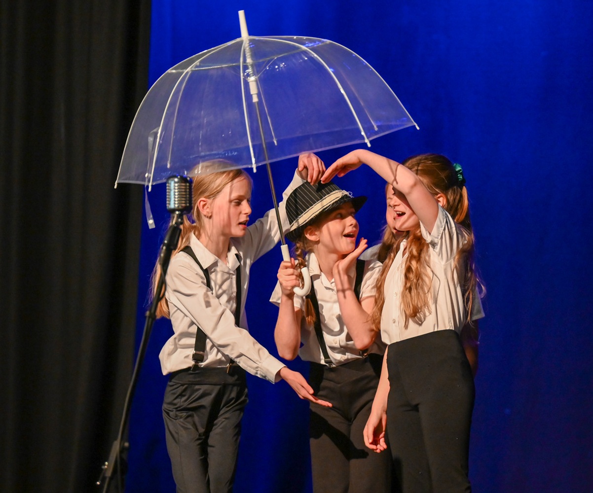 Pupils take part in a stage performance at Westonbirt Prep