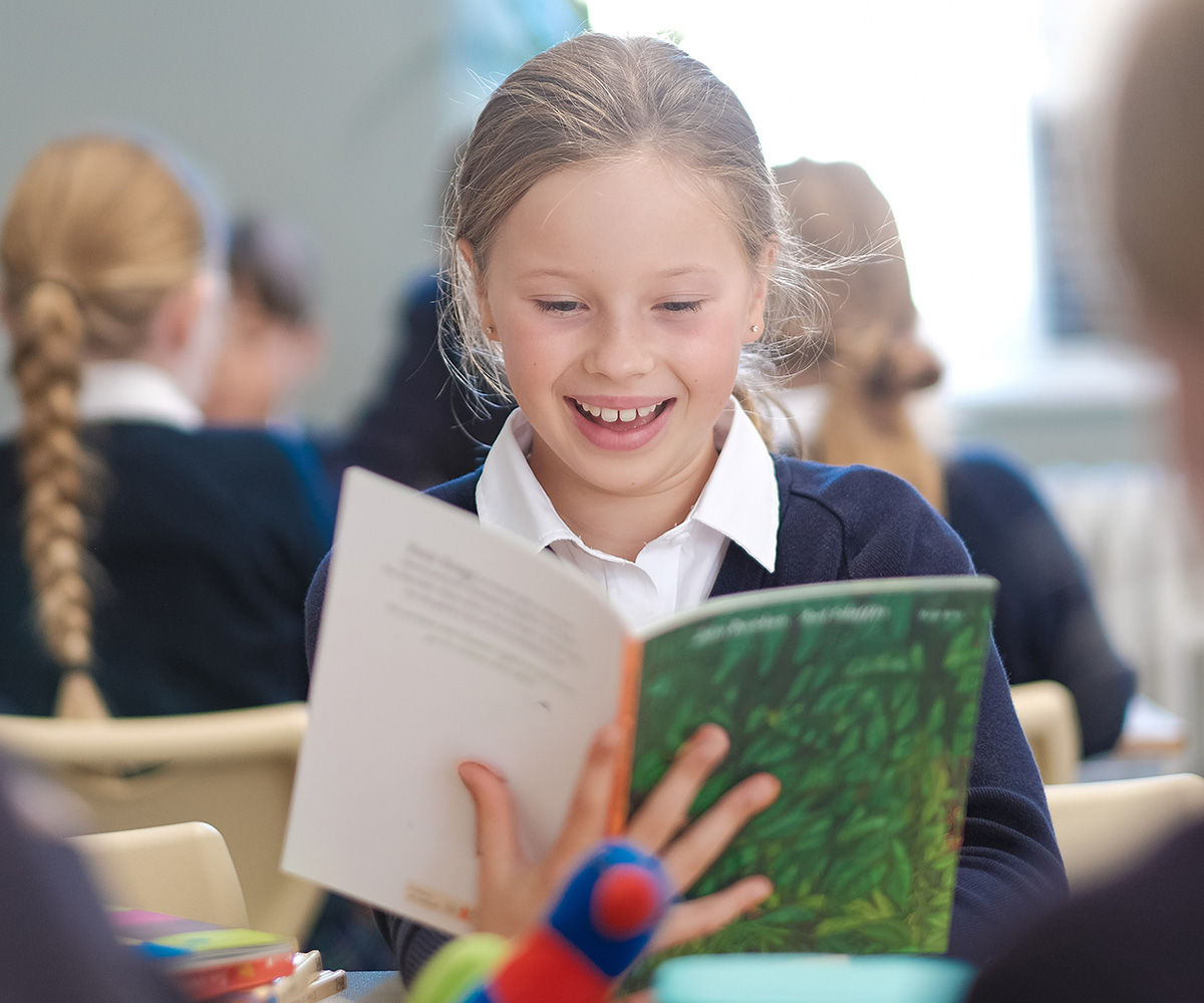 A pupil takes part in a French lesson at Westonbirt Prep School