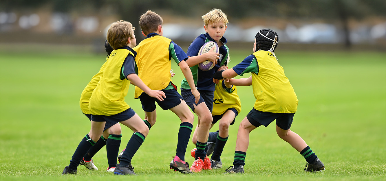 A group of pupils take part in a PE lesson at Westonbirt Prep School